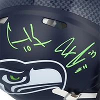 Cooper Kupp & Jaxon Smith-Njigba Seattle Seahawks Autographed Riddell Speed Authentic Helmet 