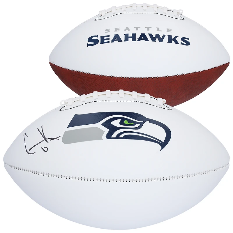 Ballon de football Jardin White Panel autographié par Cooper Kupp des Seattle Seahawks