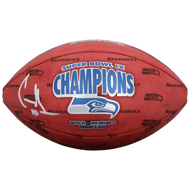 Cooper Kupp Seattle Seahawks Autographed Super Bowl LX Champions Wilson Duke Football