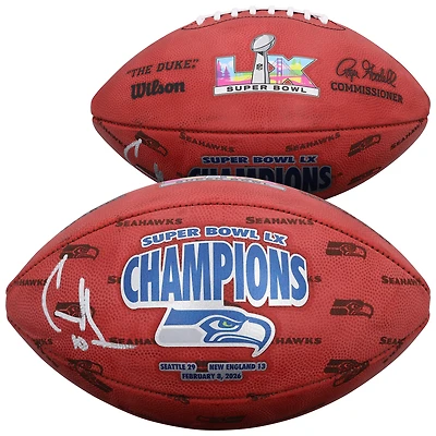 Cooper Kupp Seattle Seahawks Autographed Super Bowl LX Champions Wilson Duke Football