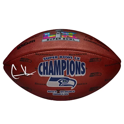 Ballon de football américain Wilson Duke, signé par Cooper Kupp, des Seahawks de Seattle, champions du Super Bowl LX.