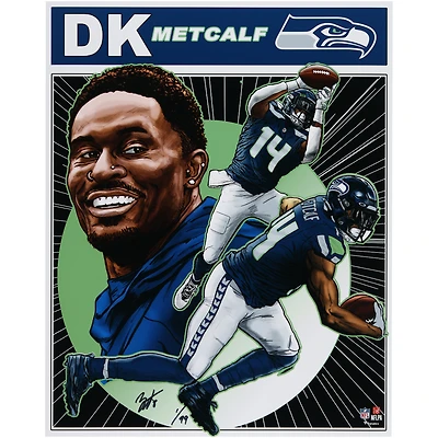 DK Metcalf Seattle Seahawks 16" x 20" Photo Print - Art by Brian Kong - Limited Edition of 99