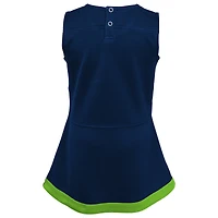 Filles préscolaire Marine Seattle Seahawks deux pièces Cheer Captain Jumper Dress avec Bloomer Set