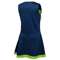 Filles préscolaire Marine Seattle Seahawks deux pièces Cheer Captain Jumper Dress avec Bloomer Set