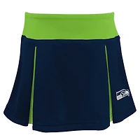 Girls Youth Navy Seattle Seahawks Spirit Two-Piece Cheerleader Set