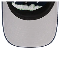 Casquette ajustable 9TWENTY pour jeunes filles New Era College Navy des Seattle Seahawks