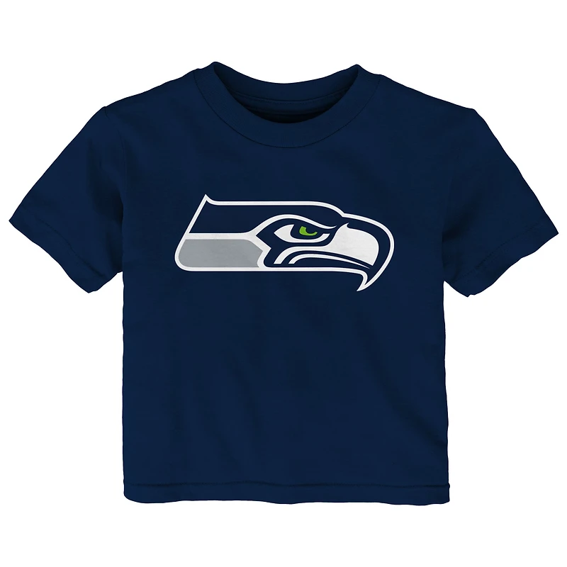 T-shirt avec logo principal des Seattle Seahawks, bleu marine universitaire