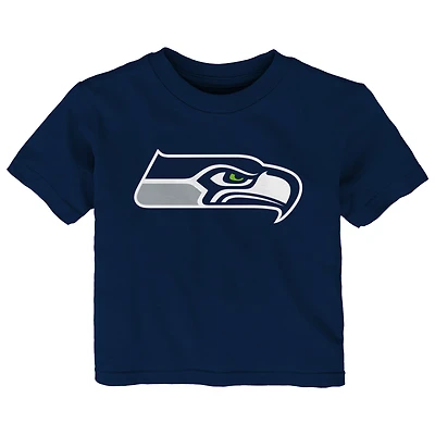 T-shirt avec logo principal des Seattle Seahawks, bleu marine universitaire