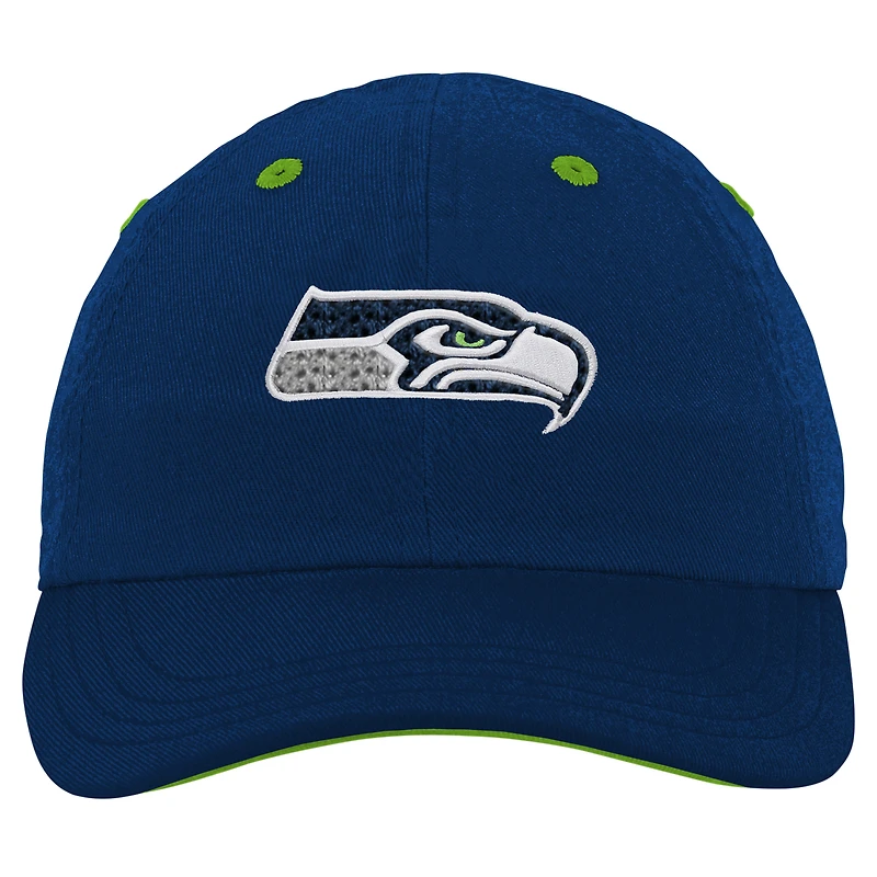 Infant College Navy Seattle Seahawks Team Slouch Flex Hat