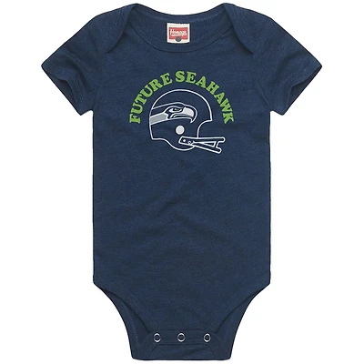 Infant Homage  College Navy Seattle Seahawks Future Fan Tri-Blend Bodysuit