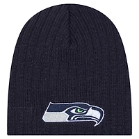 Bonnet en tricot mini pour bébé New Era College Navy Seattle Seahawks