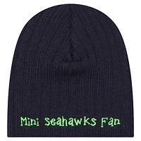 Bonnet en tricot mini pour bébé New Era College Navy Seattle Seahawks