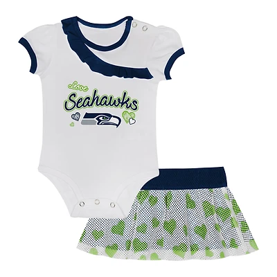 Infant  Seattle Seahawks Love My Team Bodysuit & Skirt Set