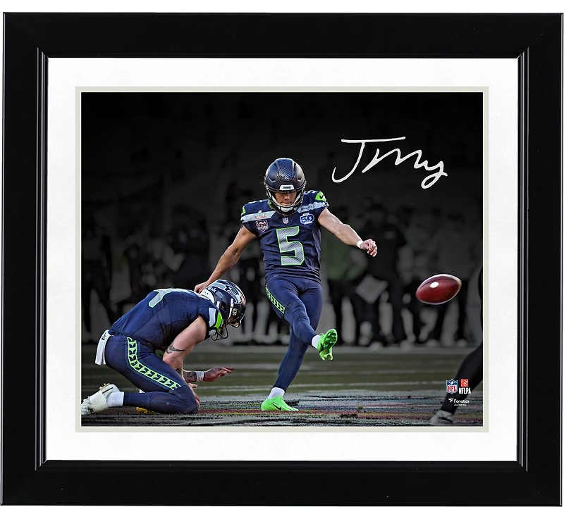 Photo 8" x 10" dédicacée de Jason Myers, joueur des Seattle Seahawks, champions du Super Bowl LX