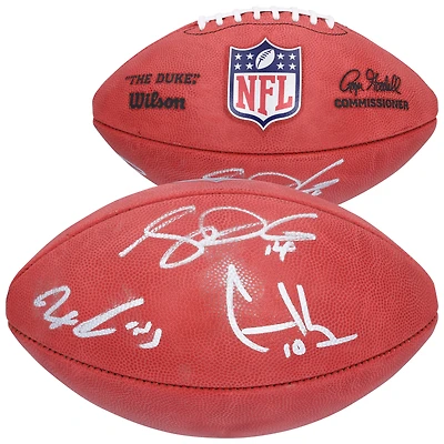 Jaxon Smith-Njigba, Sam Darnold & Cooper Kupp  Seattle Seahawks Autographed Wilson Duke Full Color Football