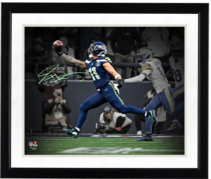 Jaxon Smith-Njigba Seattle Seahawks Autographed 16" x 20" 2025 NFC Championship One-Handed Catch Spotlight Photograph