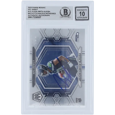 Jaxon Smith-Njigba Seattle Seahawks Autographed 2023 Panini Mosaic NFL Debut #ND-12 Beckett Fanatics Witnessed Authenticated Rookie Card
