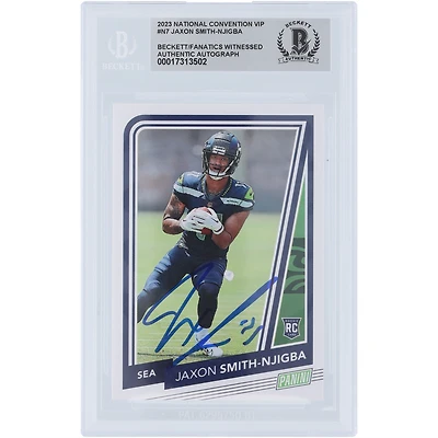 Jaxon Smith-Njigba Seattle Seahawks Autographed 2023 Panini National Convention VIP #N7 Beckett Fanatics Witnessed Authenticated Rookie Card 