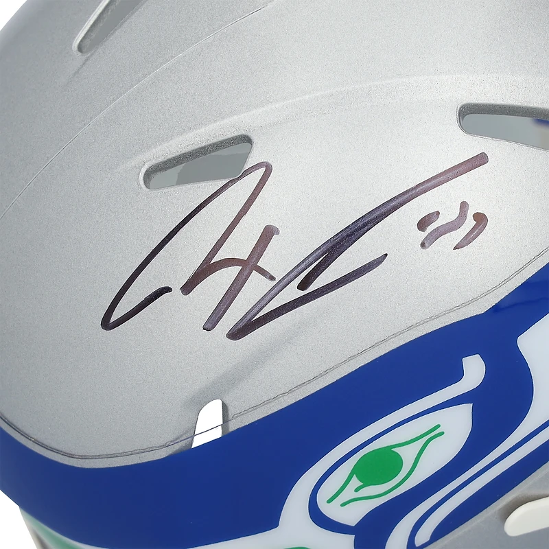 Jaxon Smith-Njigba Seattle Seahawks Autographed Riddell 1983-2001 Throwback Speed Mini Helmet 