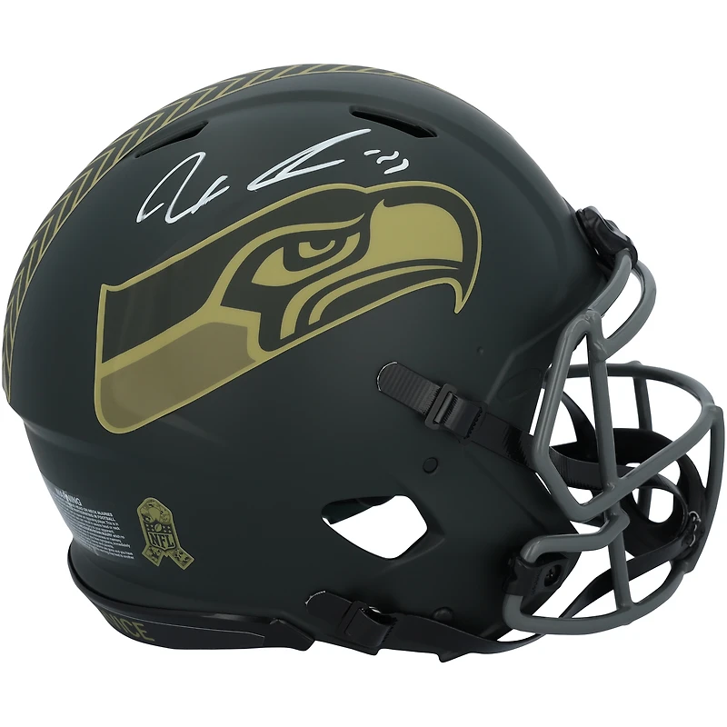 Jaxon Smith-Njigba Seattle Seahawks Autographed Riddell 2025 Salute To Service Speed Authentic Helmet
