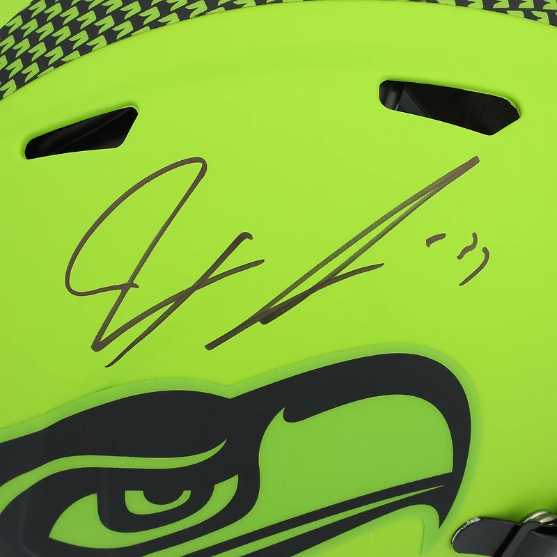 Casque Riddell Rave Speed ​​authentique dédicacé par Jaxon Smith-Njigba des Seattle Seahawks