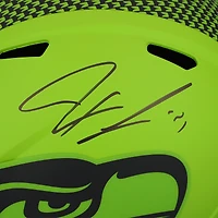 Réplique du casque Riddell Rave Speed ​​autographié par Jaxon Smith-Njigba des Seattle Seahawks
