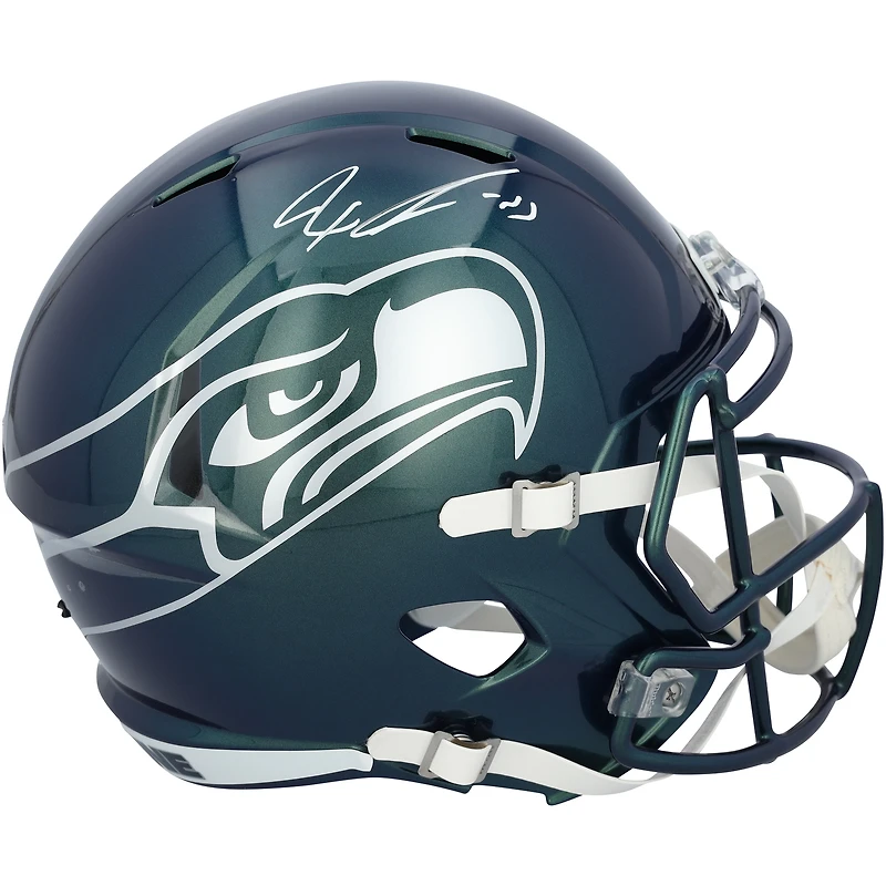 Casque réplique Riddell Rivalry Speed autographié par Jaxon Smith-Njigba des Seahawks de Seattle