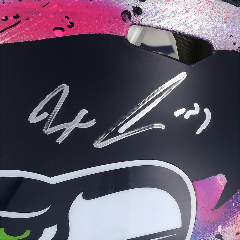 Jaxon Smith-Njigba Seattle Seahawks Autographed Riddell Speed Authentic Helmet - Art by Shawn Voelker - NF70444444