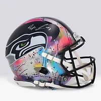 Jaxon Smith-Njigba Seattle Seahawks Autographed Riddell Speed Authentic Helmet - Art by Shawn Voelker - NF70444444