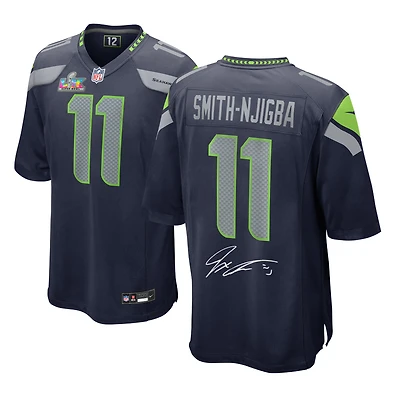 Jaxon Smith-Njigba Seattle Seahawks Autographed Super Bowl LX Champions College Navy Nike Game Jersey