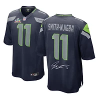 Jaxon Smith-Njigba Seattle Seahawks Autographed Super Bowl LX Champions College Navy Nike Game Jersey