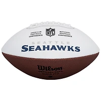 Jaxon Smith-Njigba Seattle Seahawks Autographed Wilson White Panel Football with "25 NFL OPOY" Inscription