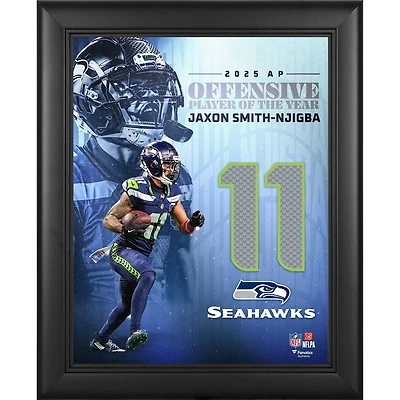 Jaxon Smith-Njigba Seattle Seahawks Framed 13" x 16" 2025 NFL Offensive Player of the Year Collage