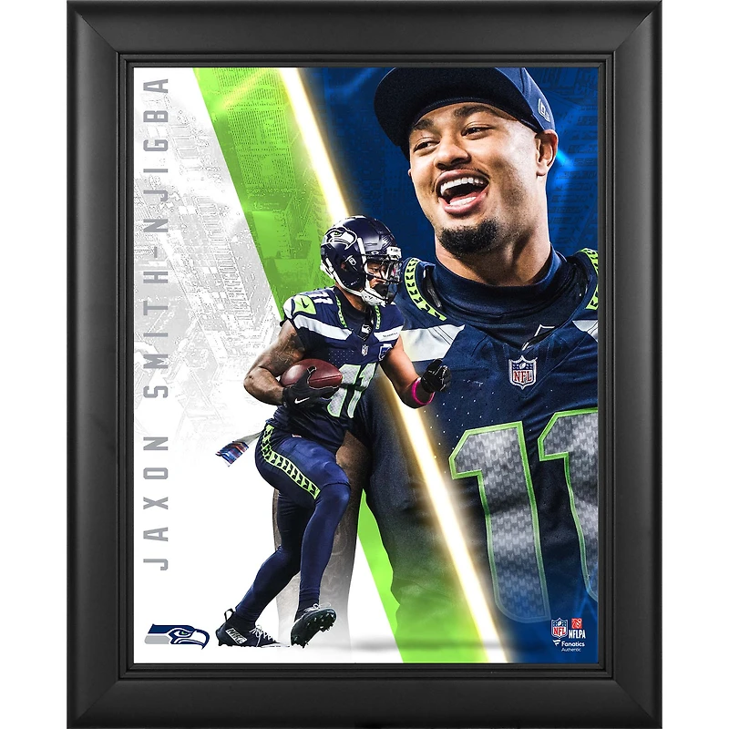 Jaxon Smith-Njigba Seattle Seahawks Framed 13" x 16" Radiance Collage