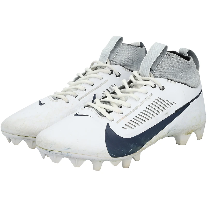 Jaxon Smith-Njigba, chaussures Nike blanches utilisées par les Seahawks de Seattle contre les Giants de New York, le 6 octobre 2024