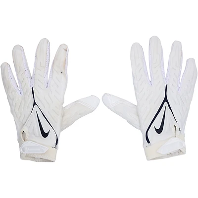 Gants Nike blancs portés par Jaxon Smith-Njigba, des Seahawks de Seattle, lors du match contre les Falcons d'Atlanta, le 20 octobre 2024.