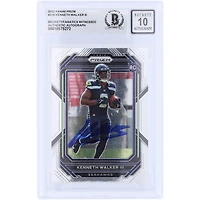 Carte de recrue Panini Prizm n° 318 autographiée par Kenneth Walker III des Seattle Seahawks 2022, numéro 10, Beckett Fanatics, témoin