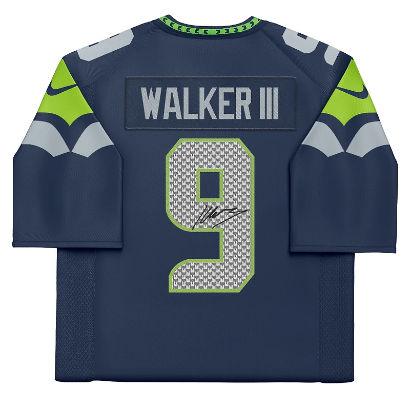 Maillot Nike bleu marine dédicacé par Kenneth Walker III des Seattle Seahawks