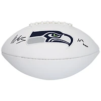 Ballon de football Franklin White Panel autographié par Kenneth Walker III des Seattle Seahawks avec inscription « 12th Man »