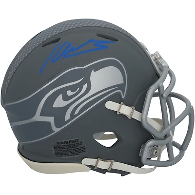 Casque Riddell Slate Speed Mini autographié par Kenneth Walker III des Seattle Seahawks