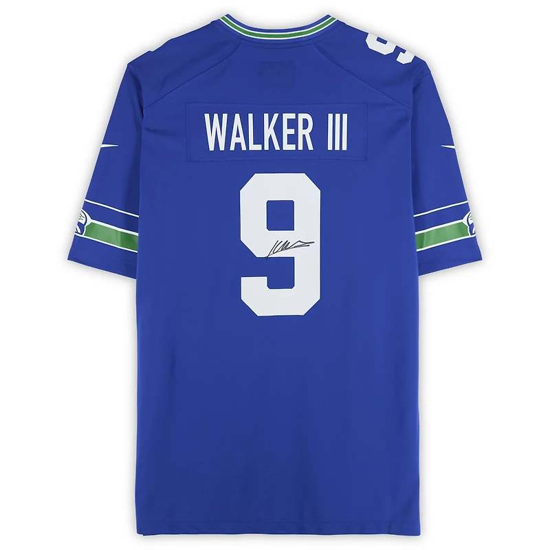Maillot Nike rétro dédicacé par Kenneth Walker III des Seattle Seahawks