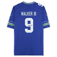 Maillot Nike rétro dédicacé par Kenneth Walker III des Seattle Seahawks