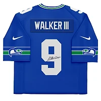 Maillot Nike rétro dédicacé par Kenneth Walker III des Seattle Seahawks