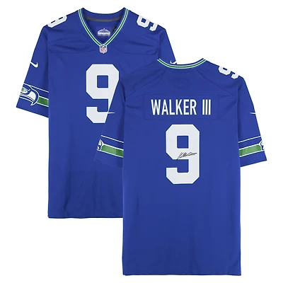 Maillot Nike rétro dédicacé par Kenneth Walker III des Seattle Seahawks
