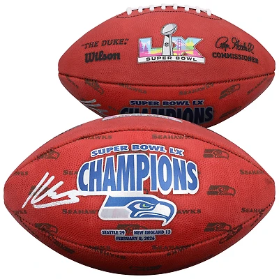 Kenneth Walker III Seattle Seahawks Autographed Super Bowl LX Champions Wilson Duke Football