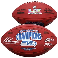 Kenneth Walker III Seattle Seahawks Autographed Super Bowl LX Champions Wilson Duke Football with "SB LX MVP" Inscription