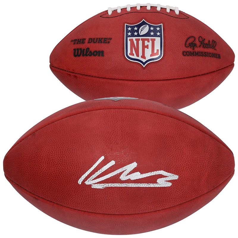 Ballon de football Wilson Duke dédicacé par Kenneth Walker III des Seattle Seahawks