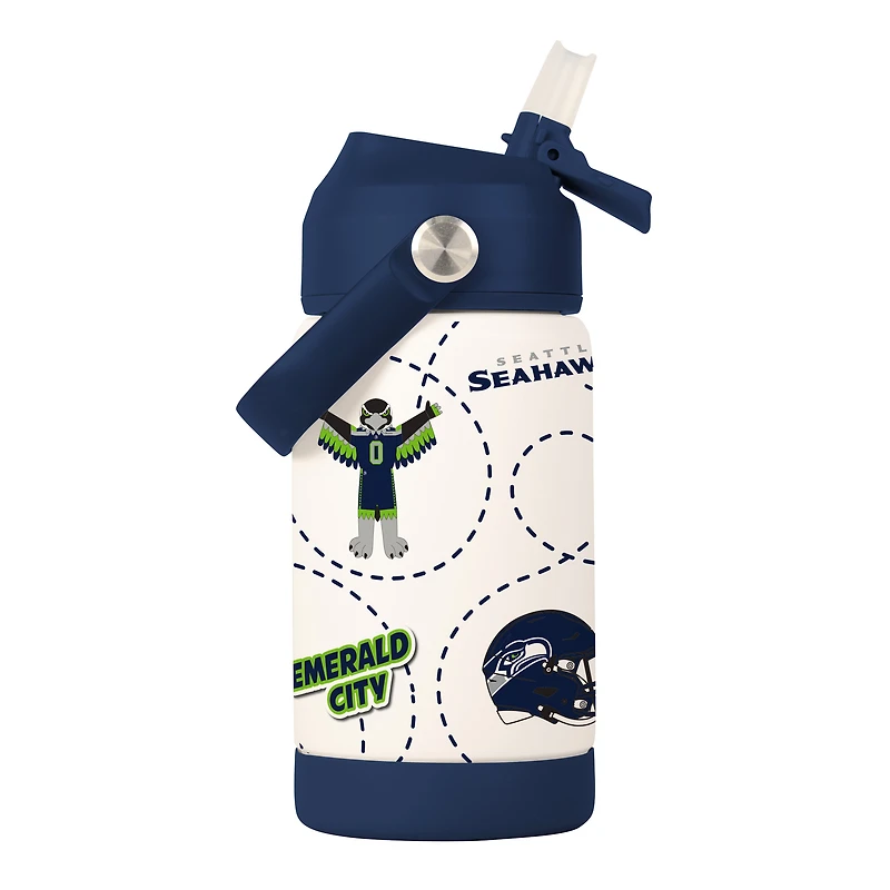 Logo Brands Seattle Seahawks 12oz. Mascot Bottle