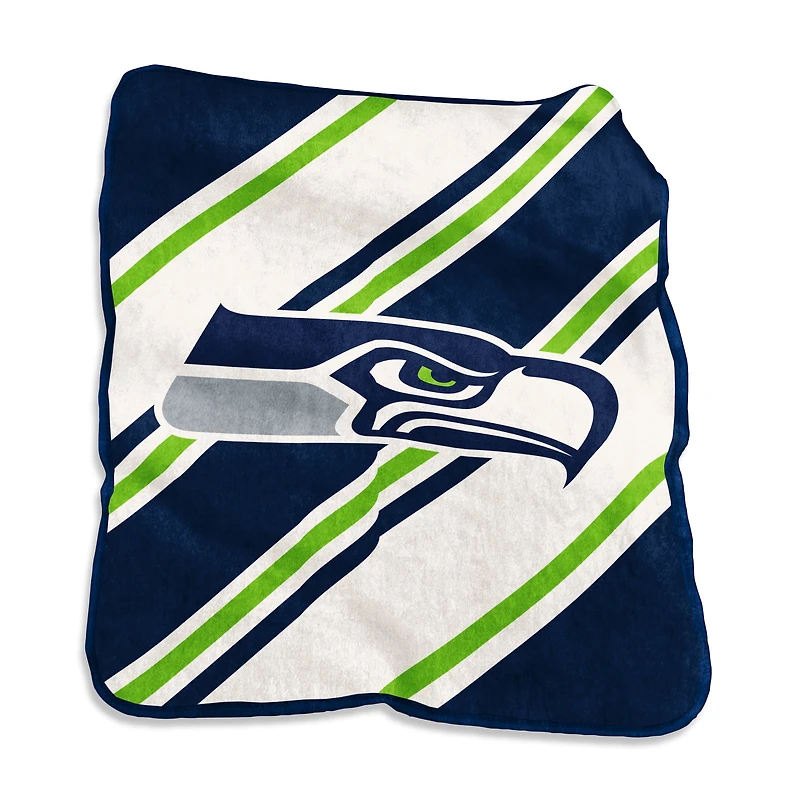 Couverture à rayures Raschel 50" x 60" avec logo Seattle Seahawks