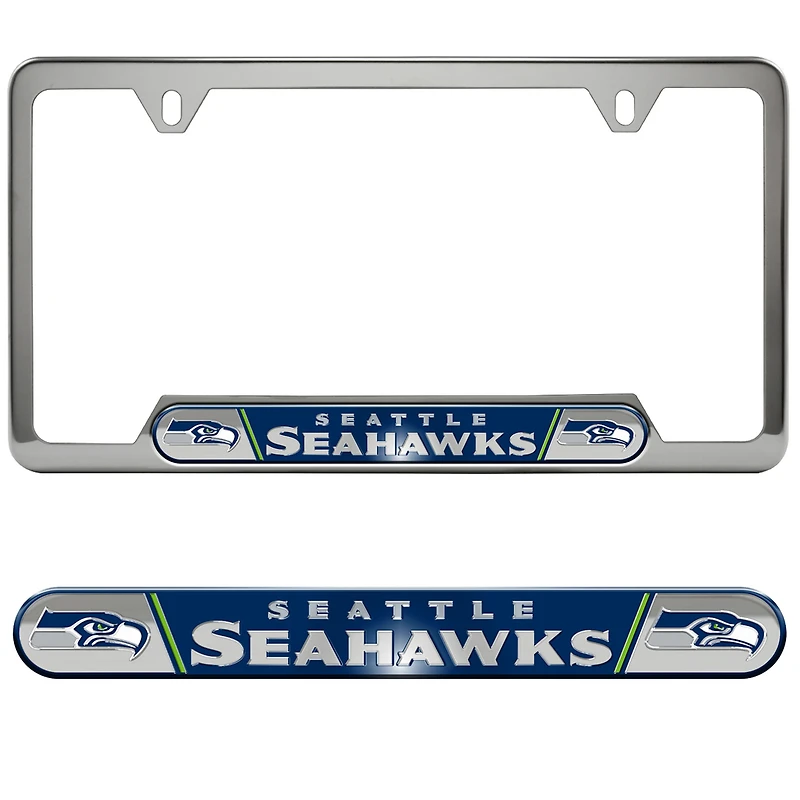 Cadre de plaque d'immatriculation en relief des Seattle Seahawks